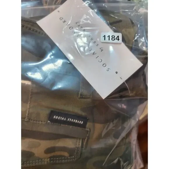 Social Standards Pants Womens Size 4 Army Camouflage Green Utility Ankle 1184 - Picture 13 of 13